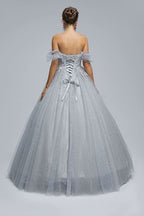 BMbride Women's Beading Sweetheart Ball Gown Tulle Layed Long Quinceanera Dress