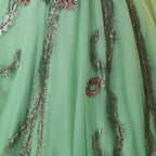 BMbride Women's Beading Sweetheart Ball Gown Tulle Layed Long Quinceanera Dress