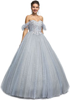 BMbride Women's Beading Sweetheart Ball Gown Tulle Layed Long Quinceanera Dress
