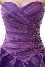 BMbride Women's Beading Sweetheart Ball Gown Tulle Layed Long Quinceanera Dress