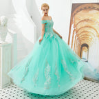 BMbride Women's Beading Sweetheart Ball Gown Tulle Layed Long Quinceanera Dress