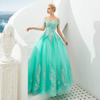 BMbride Women's Beading Sweetheart Ball Gown Tulle Layed Long Quinceanera Dress