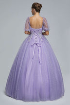 BMbride Women's Beading Sweetheart Ball Gown Tulle Layed Long Quinceanera Dress