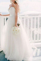 Spaghetti Strap Tulle Wedding Dress BM bride