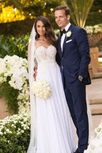 Sweetheart A-line Wedding Dress With Appliques Lace BM bride