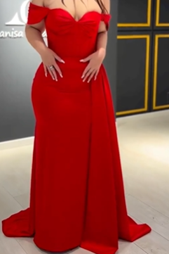 Charming Red Off the Shoulder Sweetheart Strapless Sleeveless Long Prom Dress