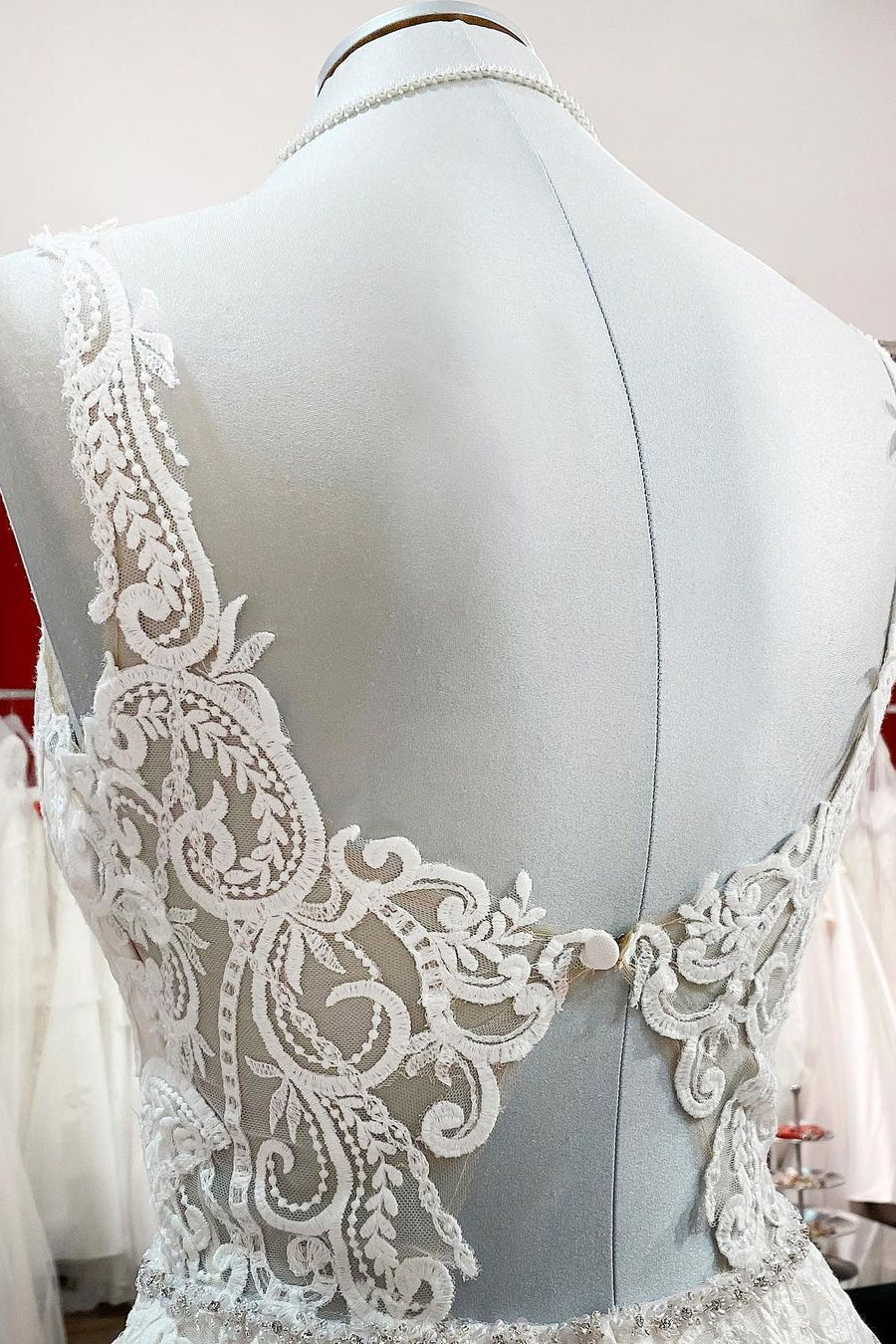 Elegant Sweetheart Long A-Line Tulle Wedding Dress with Ruffles BM bride