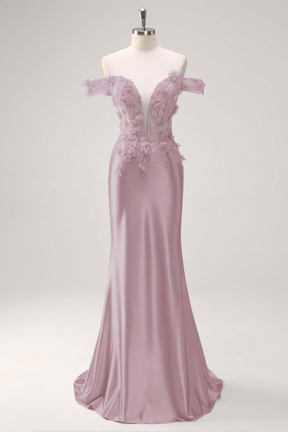 Strapless Sleeveless Long Mermaid Prom Dress With Appliques Pleated BMBRIDE