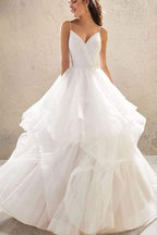 A-line Off-the-shoulder Wedding Dress With Tulle Lace Elegant BM bride