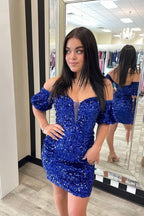 Glamorous Bodycon Sweetheart Sequins Homecoming Dress BM bride