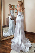 Charming Appliques Mermaid Strapless Sleeveless Sweetheart Prom Dress Long
