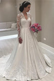 Sweetheart Long Sleeve Lace Appliques Mermaid Wedding Dress BM bride