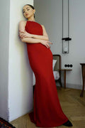 Halter Sleeveless Backless Long Mermaid Prom Dress With Beading
