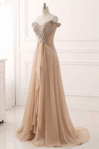 Elegant Sweetheart Sleeveless Prom Dress Off the Shoulder with Beading