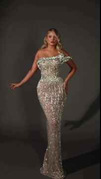 Chic Silver One Shoulder Strapless Sleeveless Long Prom Dress With Sequins