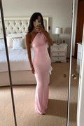 One Shoulder Backless Sleeveless Long Prom Dress With Pleated