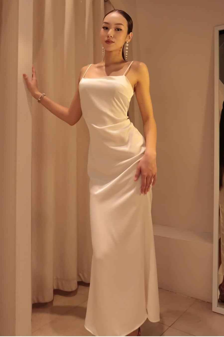 Spaghetti Strap Sleeveless Long Split Prom Dress With Pleated