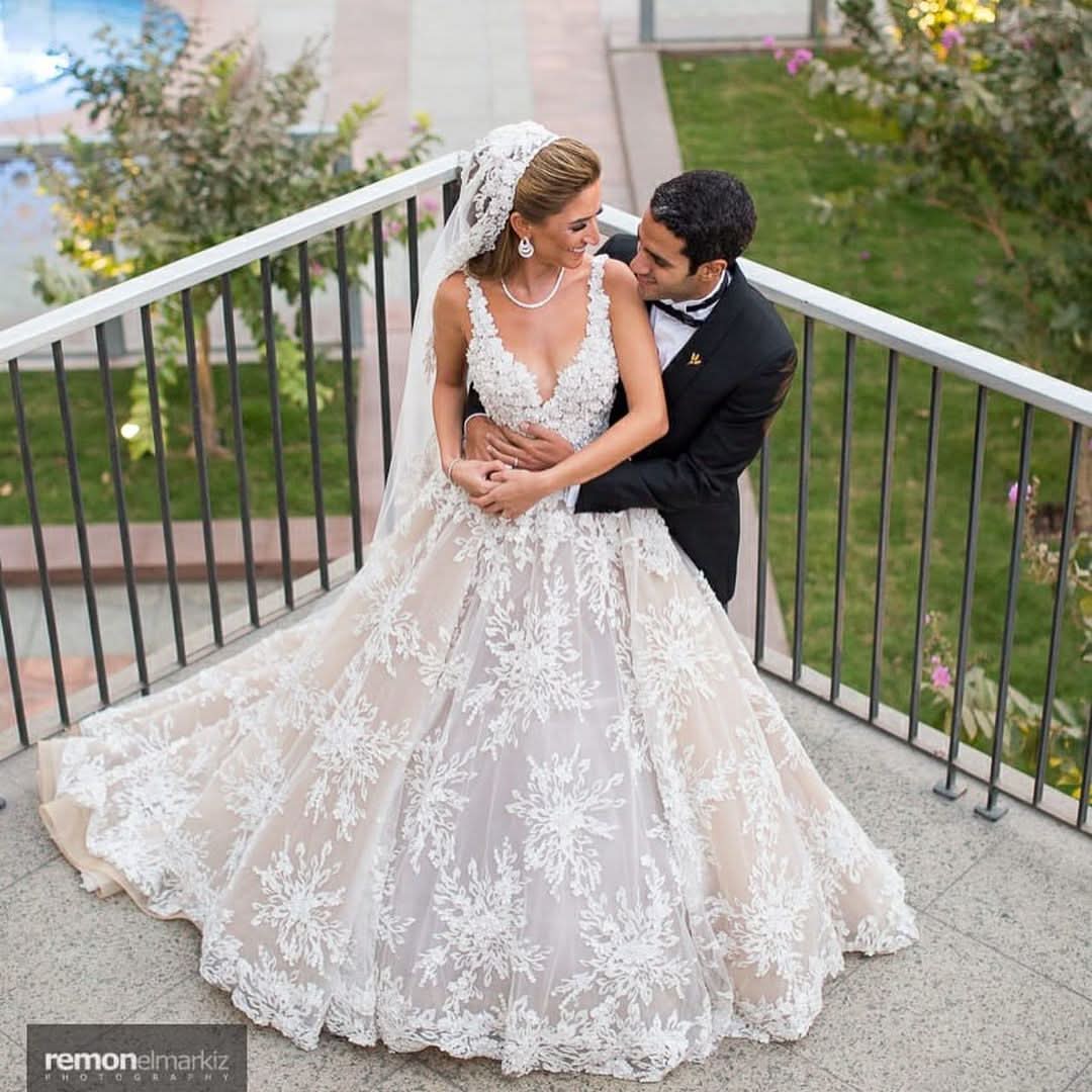 Spaghetti Straps Sweetheart A-Line Wedding Dress Attractive With Floral Lace Tulle BM bride