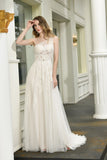 Fashion One Shoulder Tulle Lace A-Line Wedding Dress BMbride