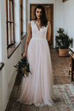 Open Back Lace Beach Wedding Dress BM bride