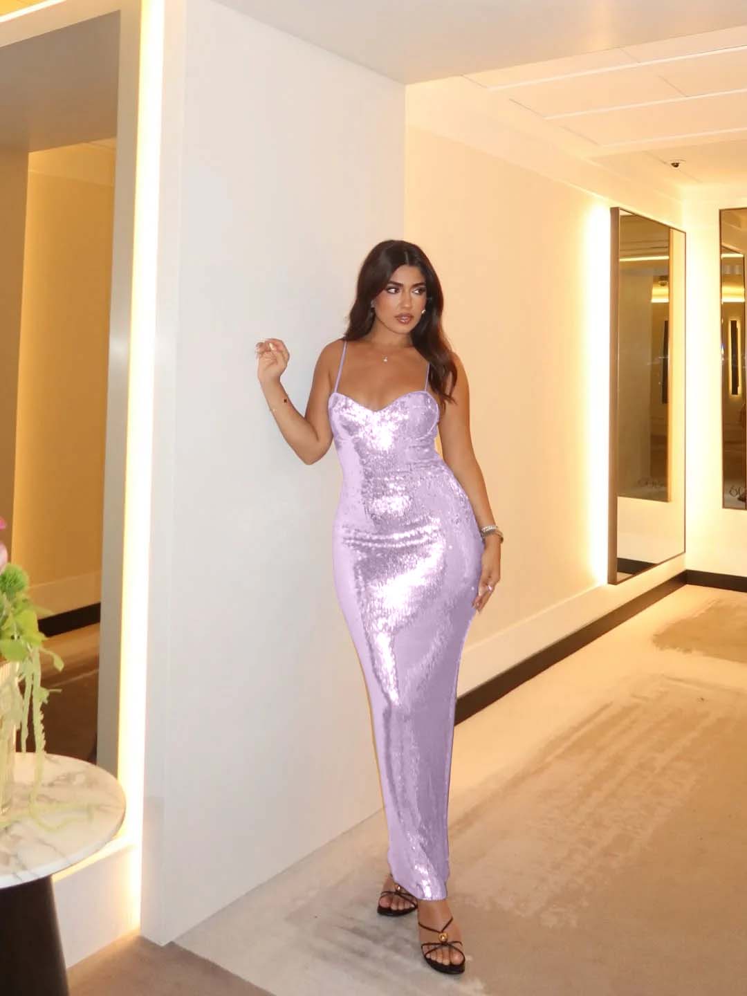 Spaghetti Strap Sleeveless Long Mermaid Prom Dress With Pleated BMBRIDE