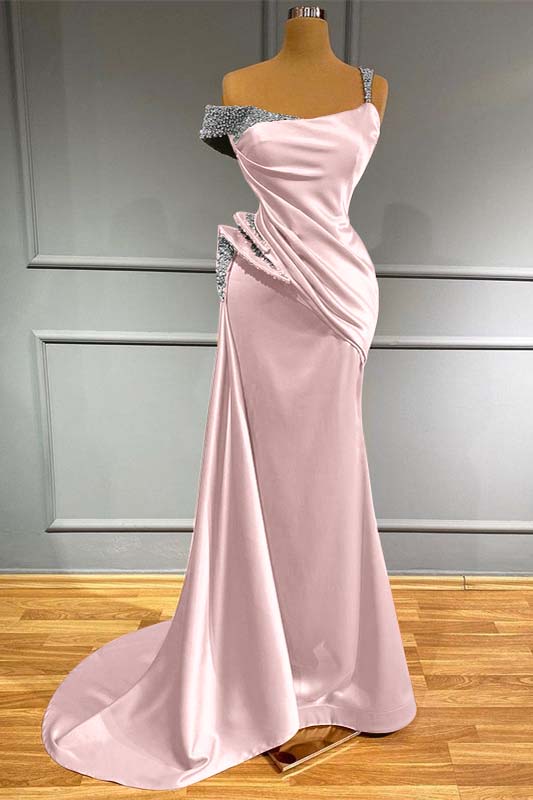 Long Off the Shoulder Mermaid Ruffles Prom Dress With Beading