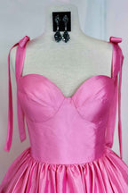 Pink Ruched Corset A-Line Short Homecoming Dress Bmbride