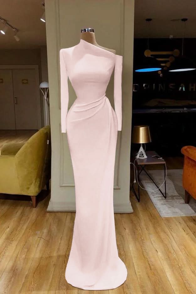 Mermaid Long Sleeves Prom Dress BM bride