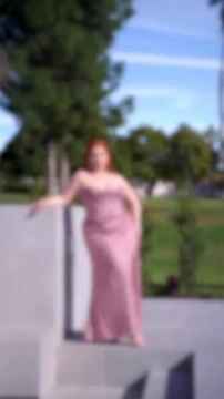 Rose Sequins Beautiful Sleeveless Prom Dress Split With Spaghetti Strap