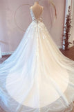 Long Princess Wedding Dress Sweetheart Lace With Tulle Appliques BM bride