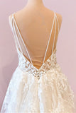 Sweetheart Spaghetti Strap Floor-Length Wedding Dress with A-Line Tulle BM bride