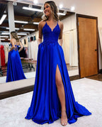 Elegant Navy Blue Corset Ruffle Maxi Dress with Timeless Charm BM bride