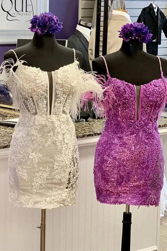 Honora |Sheath Off the Shoulder Lace Homecoming Dress BM bride
