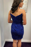 Glamorous Sheath V Neck Sequins Homecoming Dress BM bride