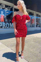 Stunning Bodycon Sweetheart Sequins Homecoming Dress BM bride