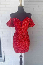 Stunning Bodycon Sweetheart Sequins Homecoming Dress BM bride