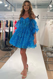 Charming Sheath Hot Pink Short Homecoming Dress with Elegant Beading BM bride