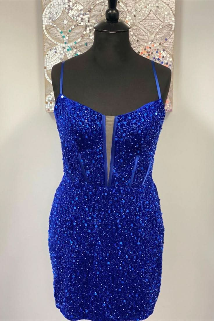 Charming White A-Line One Shoulder Navy Tiered Lace Short Homecoming Dress BM bride