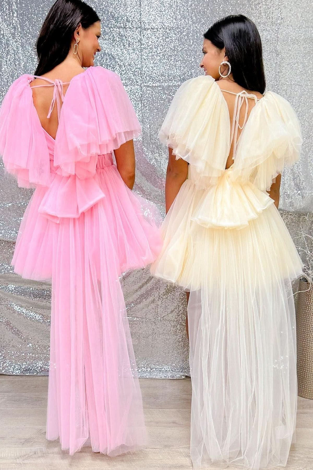Stunning A-line Plunging V Neck Tulle Homecoming Dress BM bride