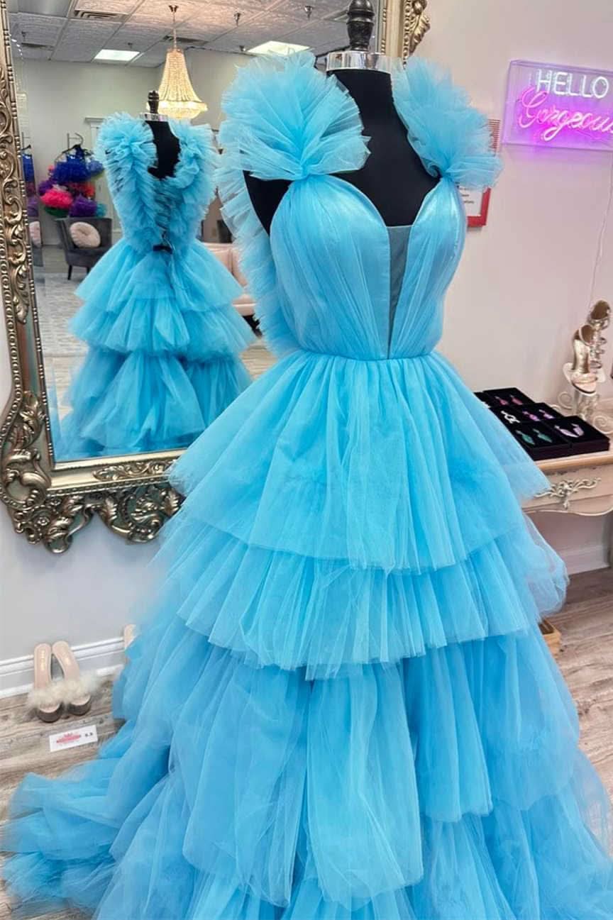 Chic Fuchsia V-Neck Cutout Long Prom Dress with Eye-catching Beading BM bride