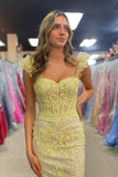 Alluring Blue Mermaid One Shoulder Long Prom Dress with Beautiful Beading BM bride