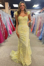 Alluring Blue Mermaid One Shoulder Long Prom Dress with Beautiful Beading BM bride
