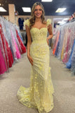 Alluring Blue Mermaid One Shoulder Long Prom Dress with Beautiful Beading BM bride