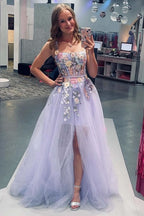Lovely Lavender Straps Floral Short Party Dress with Detachable Cape BM bride