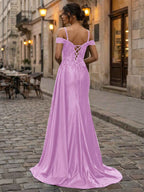 Emerald Green Beaded Corset Satin Long Prom Dress