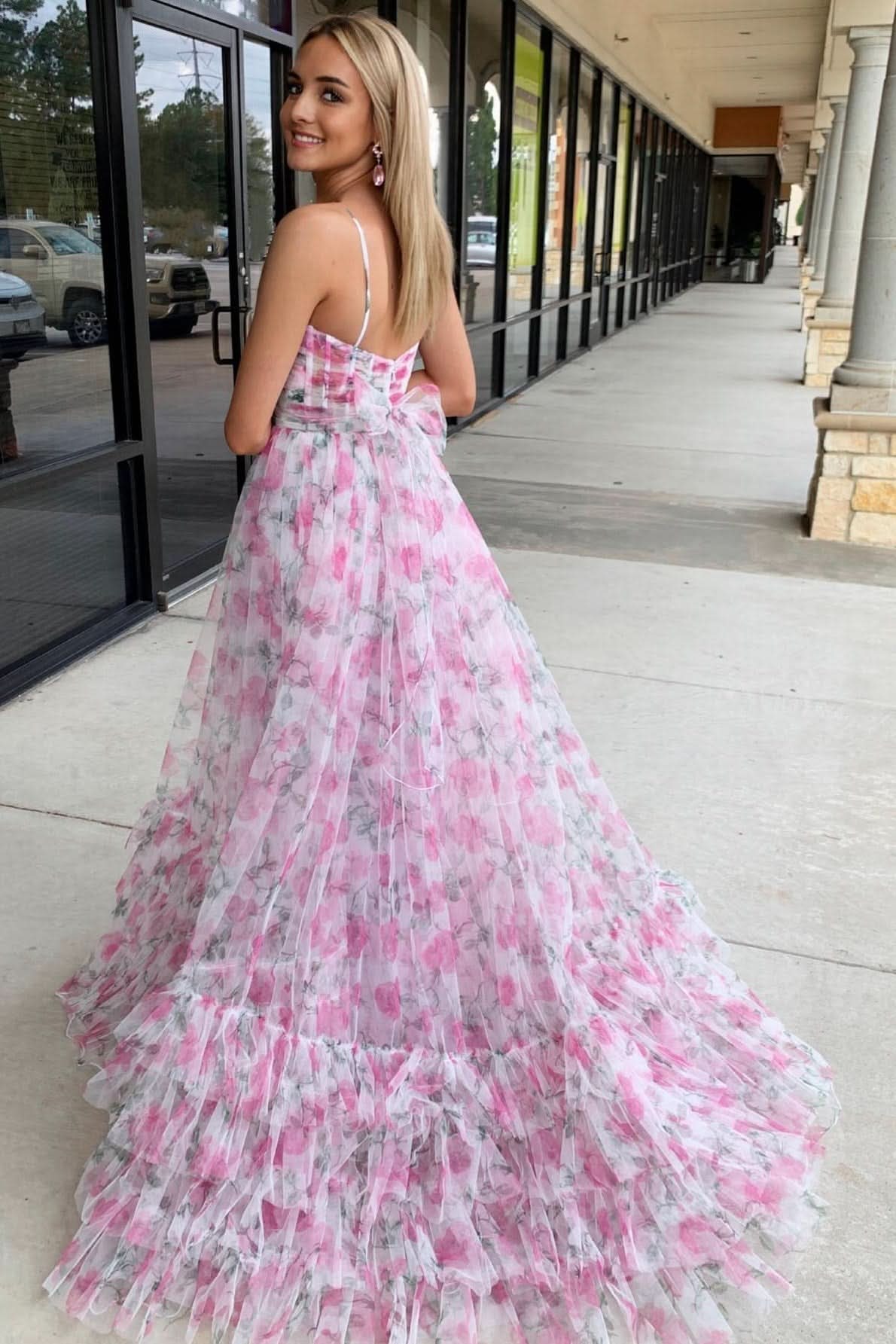 Dazzling Yellow Ruffle Straps 3D Flower Mermaid Long Prom Dress with Glamorous Touch BM bride