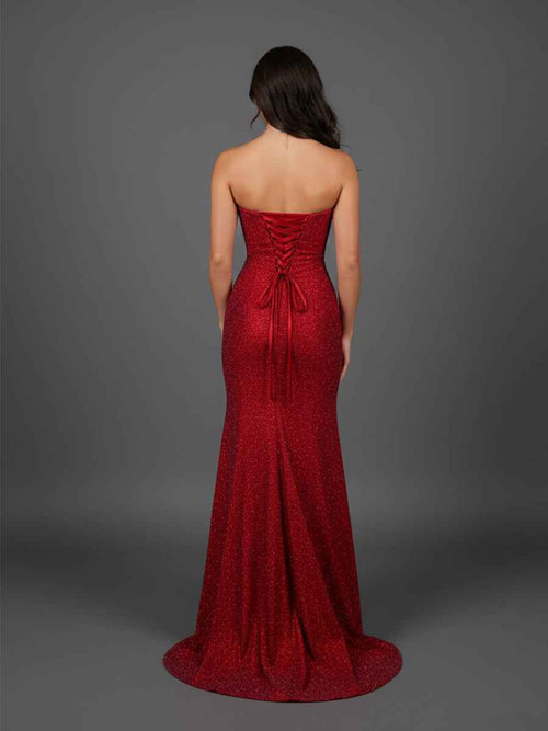Mermaid Strapless Keyholes Long Prom Dress with Beads BMBRIDE