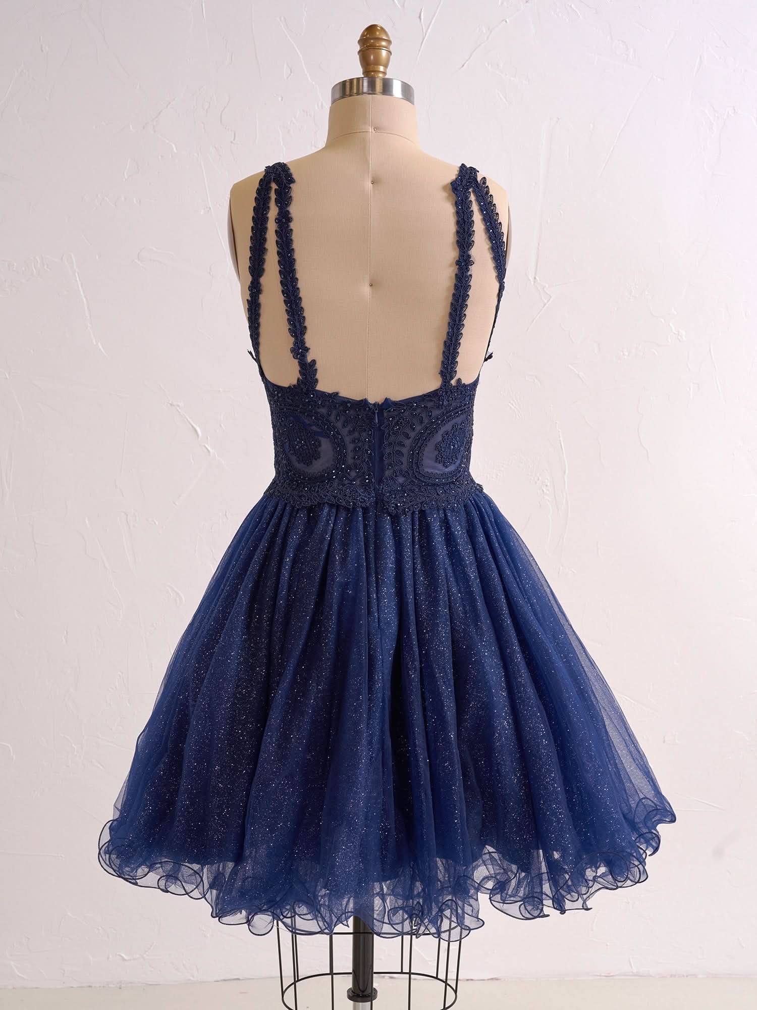 Embellished Embroidery Tulle Short Cocktail Dress BM bride