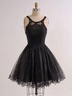 Embellished Embroidery Tulle Short Cocktail Dress BM bride