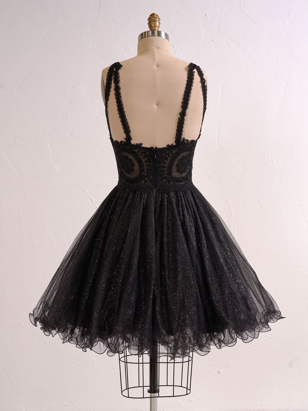 Embellished Embroidery Tulle Short Cocktail Dress BM bride
